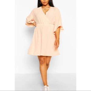 Boohoo Kimono Sleeve Woven Skater Dress Plus Size 18 NEW